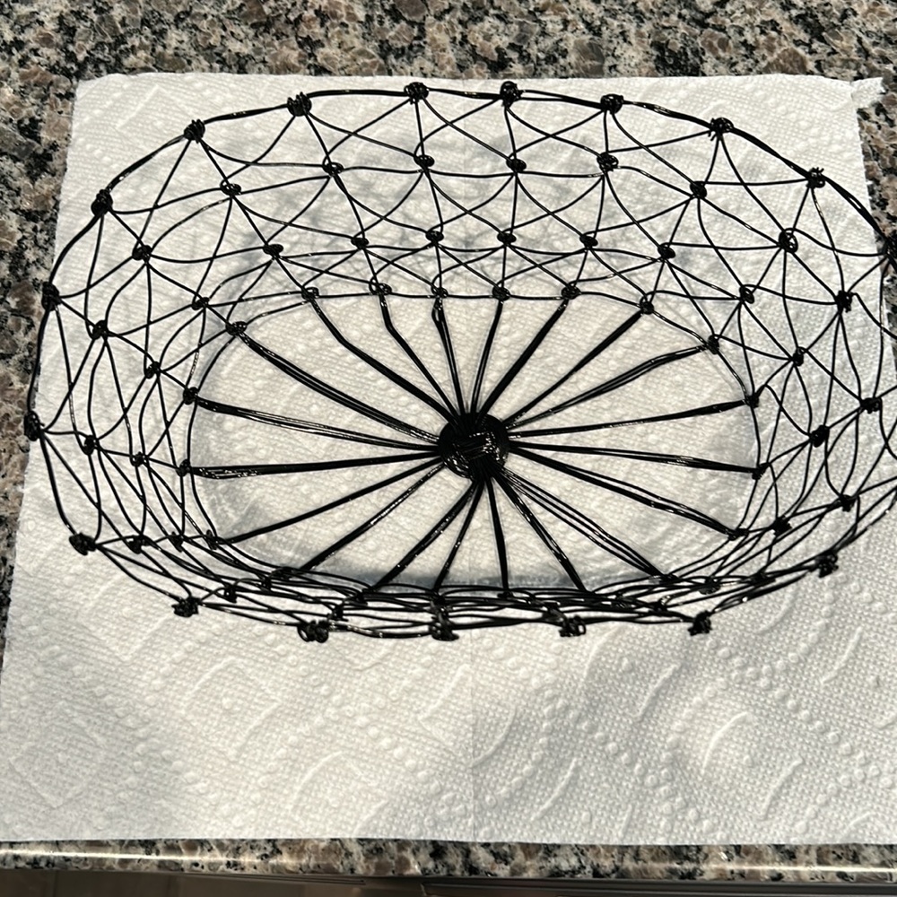 CB2 woven wire bread basket